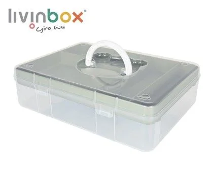 Boîte d'organisation de loisirs portable en vert, 12,6 litres