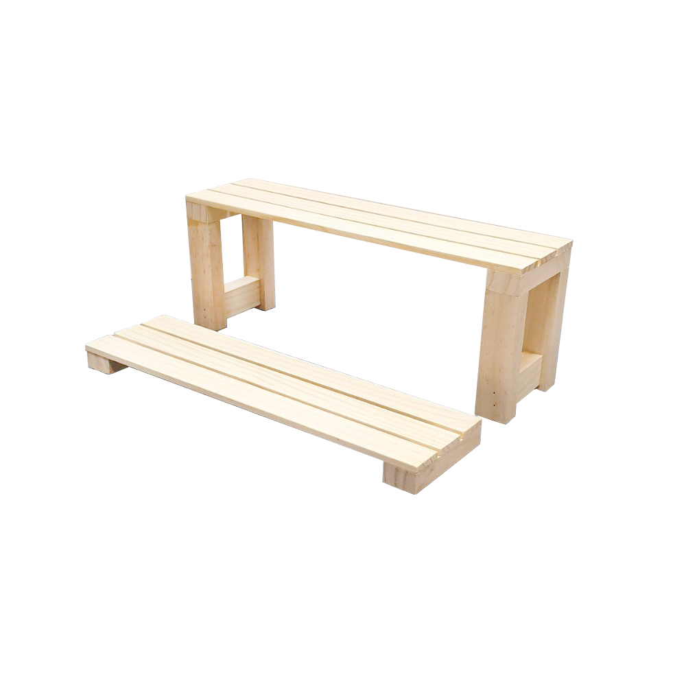 Expositor de madera para mesa de venta al por menor, 4 niveles : :  Hogar y cocina