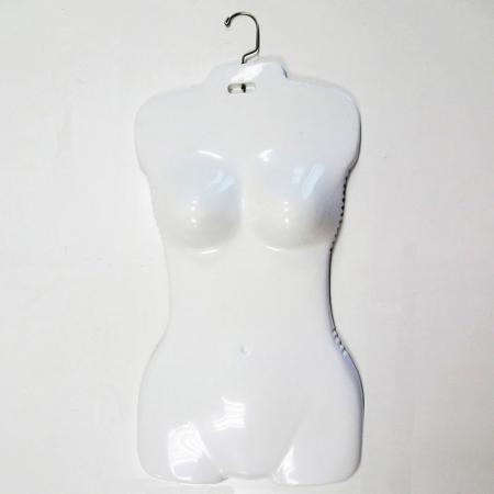 Naispuolinen mallinukke-torso koukulla - Naispuolinen mallinukke-torso koukulla, valkoinen