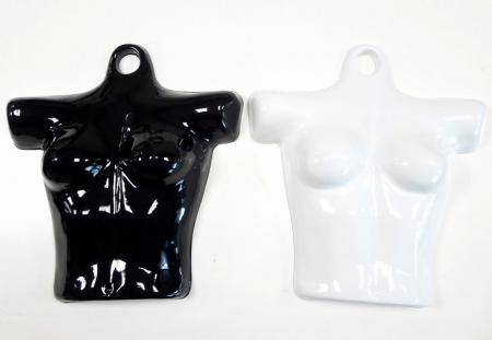 Vaatemallinukke, musta, valkoinen