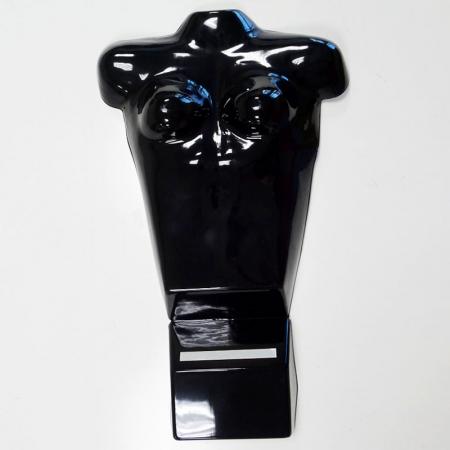 Naisen mannekiinitorso tiskille, musta