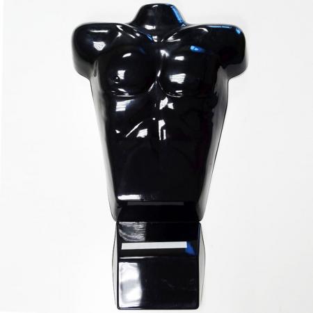 Male Display Mannequin Torso for Counter - Male Display Mannequin Torso for Counter, Black