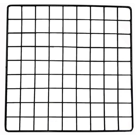 14" x 14" neliönmuotoinen langanverkkoristikko - Neliönmuotoinen langanverkkoristikko, musta, 14" x 14"