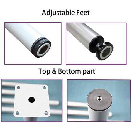 Details of Desk Legs, Adjustable Feet