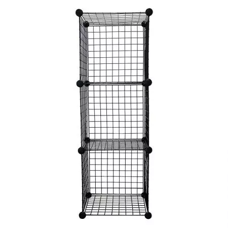 Organizzatore di stoccaggio a cubi in filo, set di 3 - Organizzatore di stoccaggio a cubo in filo, nero