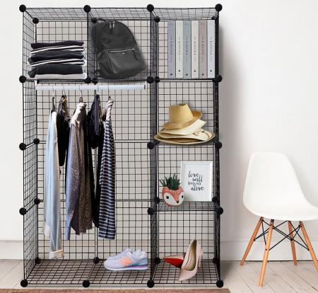 Metalltråds kubhylla, set om 12