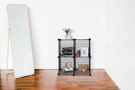 Svarta trådnätkuber för hemmet