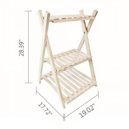 Storleken på avtagbar blomkruks hylla