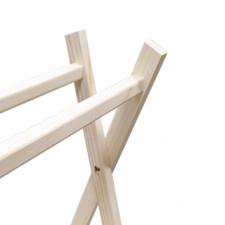 Detaljerad vy av trästängerna