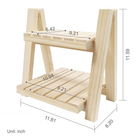 Storlek på 2-lagers blomdisplayställning
