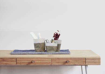 Kraft Paper Storage Basket Bag