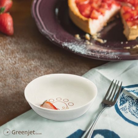 Keramisk serveringsskål för dessert