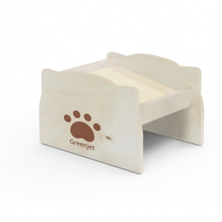 Erhöhter Futternapf-Ständer für Hunde - Erhöhter Holz-Futterspender geeignet für Hund und Katze
