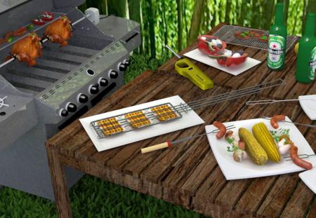 Forniture per barbecue e attrezzatura da campeggio - Rotisserie per barbecue all'aperto e attrezzatura da campeggio per avventure all'aperto