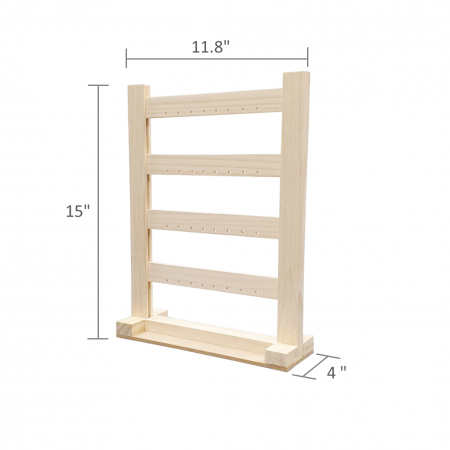 The Size of Wood Earring Organizer
