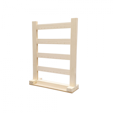 4 Tier Wood Earring Display Holder Stand