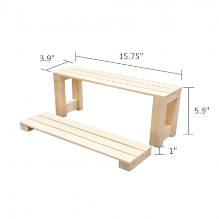 Storleken på tallfigurdisplaystegarna