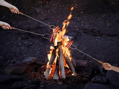 Lagerfeuer-Hotdog-Lagergabeln