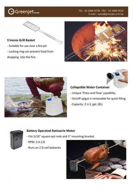 E-katalog (Utendørs) for S'Mores Kurv, Sammenleggbar Vanntank, Batterimotor