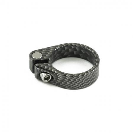 Kolfiber Utseende Sadel Klämma - Kolfiber Utseende Sadelpinne Klämma