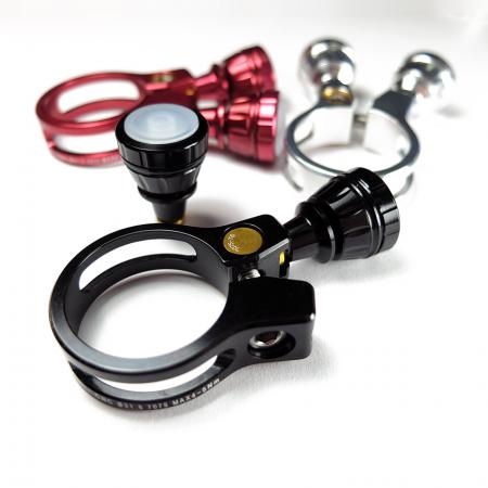 LED tvillinglampor sadelklämma med snabbavtagbar handtag - Sadelklämma med tvillinglampa och snabbavtagbar spak