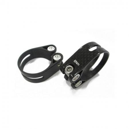 Braçadeira de selim de fibra de carbono - Braçadeira de selim em fibra de carbono