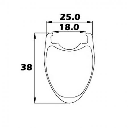 Profile of carbon fiber rim