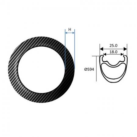 Cerchio in fibra di carbonio, MTB - Cerchio in fibra di carbonio, MTB
