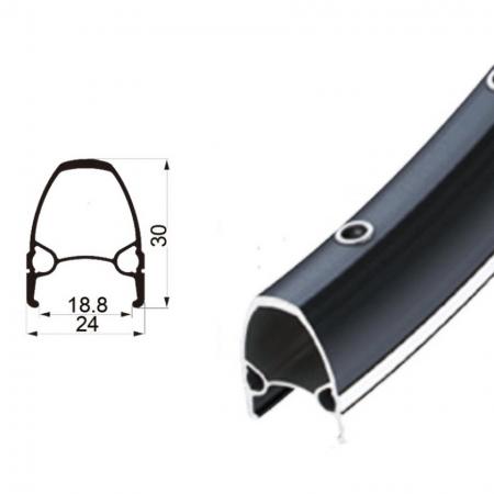Hliníkový dvouplášťový ráfek pro MTB profil 30 mm vysoký - Hliníkový dvouplášťový ráfek pro MTB profil 30 mm vysoký