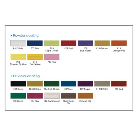 Color option for anodizing