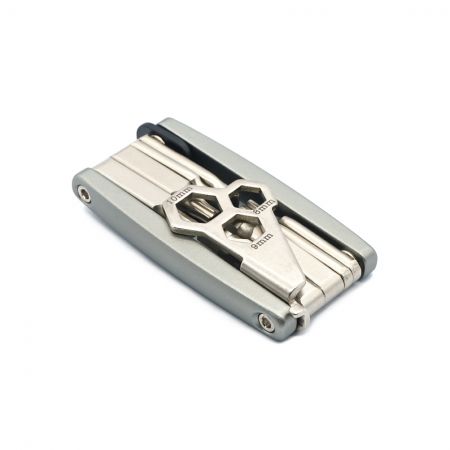 12 in 1 Flat Tool, Ergonomic W - 12 in 1 flat tool with CNC machined body and Cr- V bits