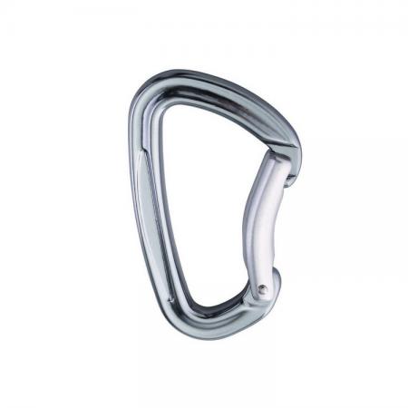 Moschettone in alluminio con porta curva - Moschettone con porta curva