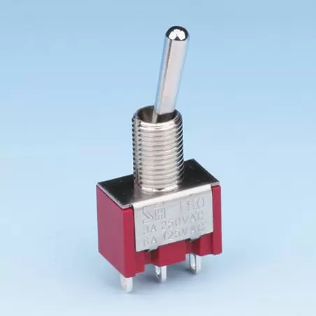 Goobay 10023 Interruttore a levetta in miniatura - IN-OUT-IN; con connessioni saldate Goobay 10023 Interruttore a levetta in miniatura - IN-OUT-IN; con connessioni saldate