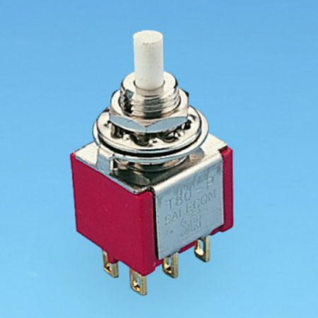 Interruptor de botão de pressão DPDT - Interruptores de botão de pressão (L8602)