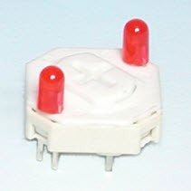 Interruptor de chave - dois LEDs - Interruptores de chave (LT2-15-2)