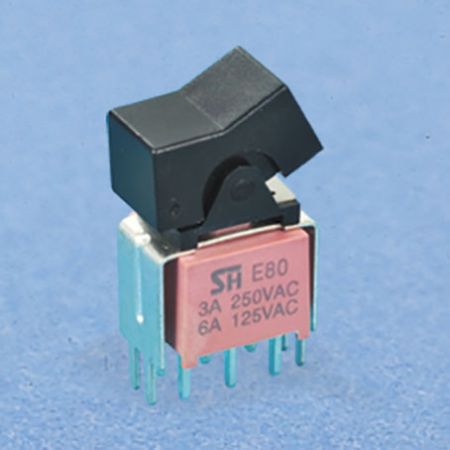 Interruptor basculante selado V-bracket DPDT - Interruptores basculantes (NER8017-S20)