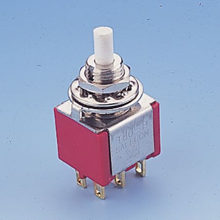 Interrupteur à bouton-poussoir miniature DPDT - Interrupteurs à bouton-poussoir (P8702)
