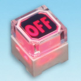 Interruptor tátil iluminado - dois LEDs - Interruptores táteis (SPL-10-2 LED de duas cores)