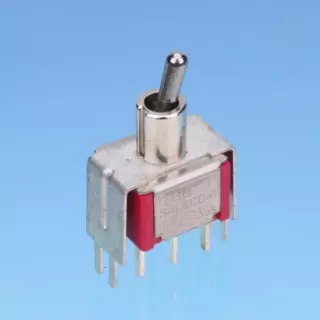 Miniature Toggle Switch V-bracket DPDT - Toggle Switches (T8011-S20/S25)