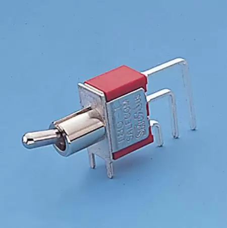 Miniature Toggle Switch Vert. right angle SP - Toggle Switches (T8019L)