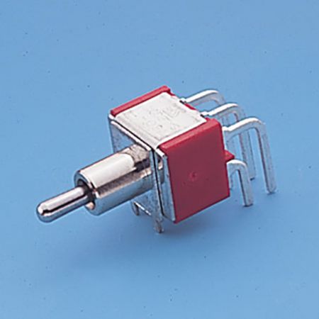 Miniature Toggle Switch right angle DPDT - Toggle Switches (T8021)