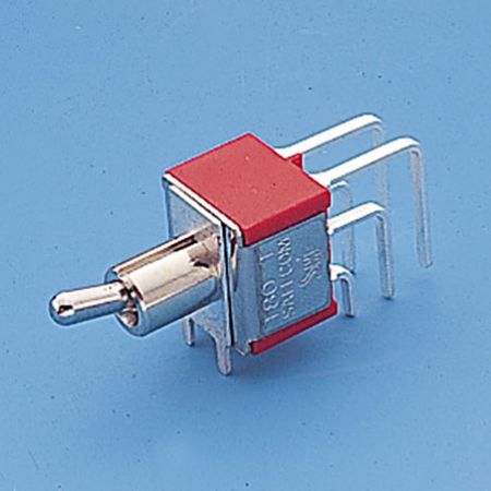 Interruptor basculante en miniatura DP de ángulo recto vertical - Interruptores basculantes (T8021L)