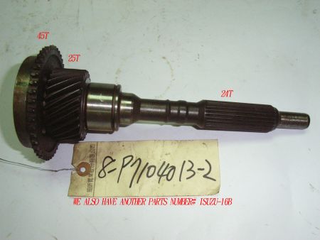 This input shaft is compatible with 6-cylinder engines manufactured from 1988 onwards, with V6 9 3/4L. It matches the specifications of ISUZU-16B.