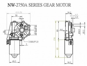 Okenní motor - NW-2750A - NW-2750A