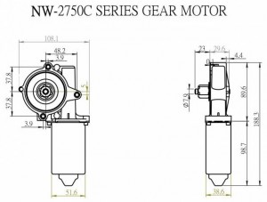 Okenní motor - NW-2750C - NW-2750C