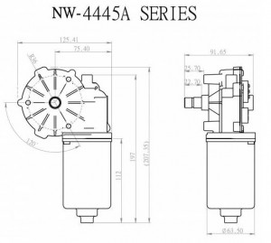 Ikkunamoottori - NW-4445A - NW-4445A
