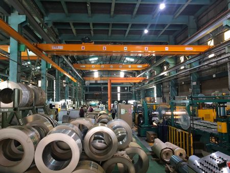 Large inventory of stainless steel coils.