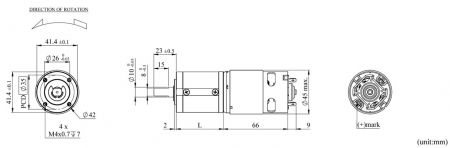 Dia. 41,4 mm Gleichstrommotor mit Getriebe - Durchmesser 41,4mm Hochdrehmoment Bürstengetriebemotor