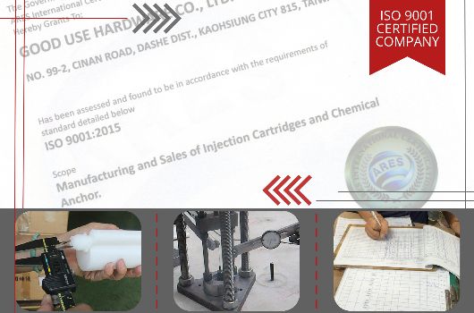 Good Use - Výrobce chemických kotev s certifikací ISO 9001