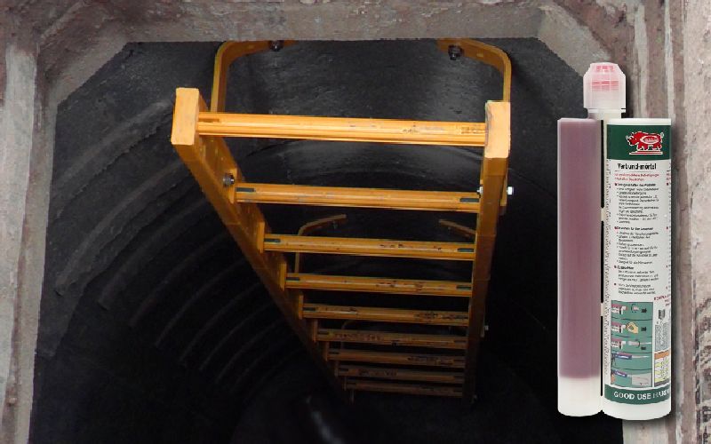 Tvåkomponents epoximörtel för förankring av brunnssteg